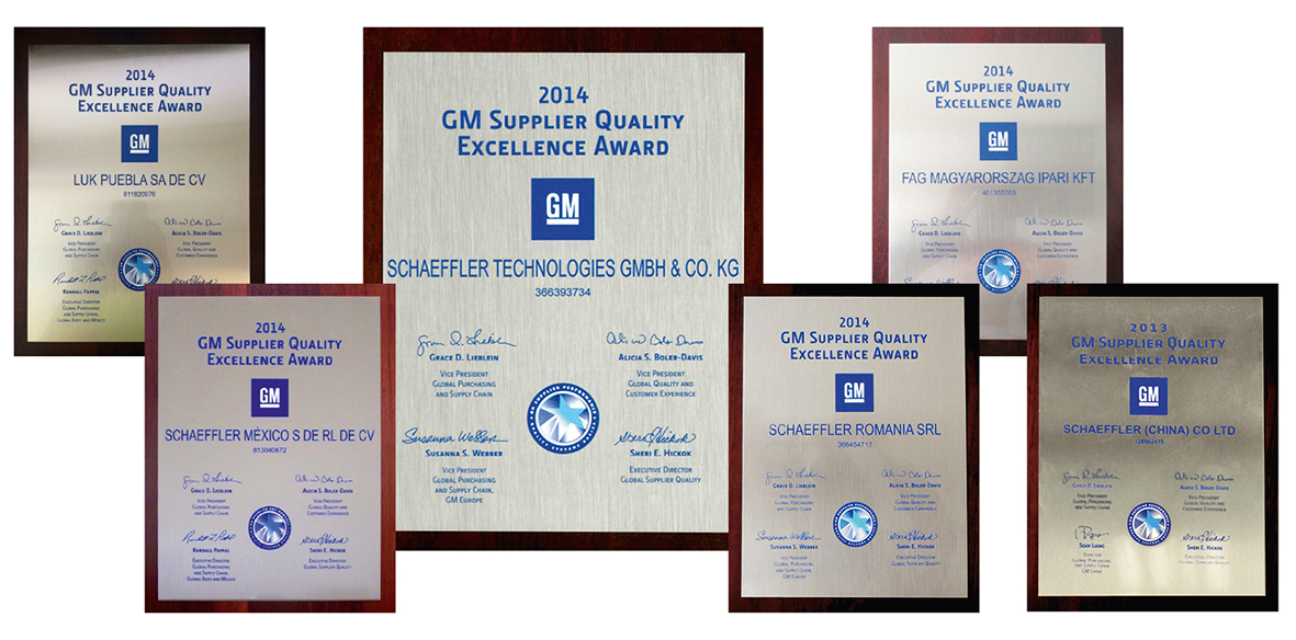 舍弗勒|通用汽車(chē)優(yōu)秀供應商獎