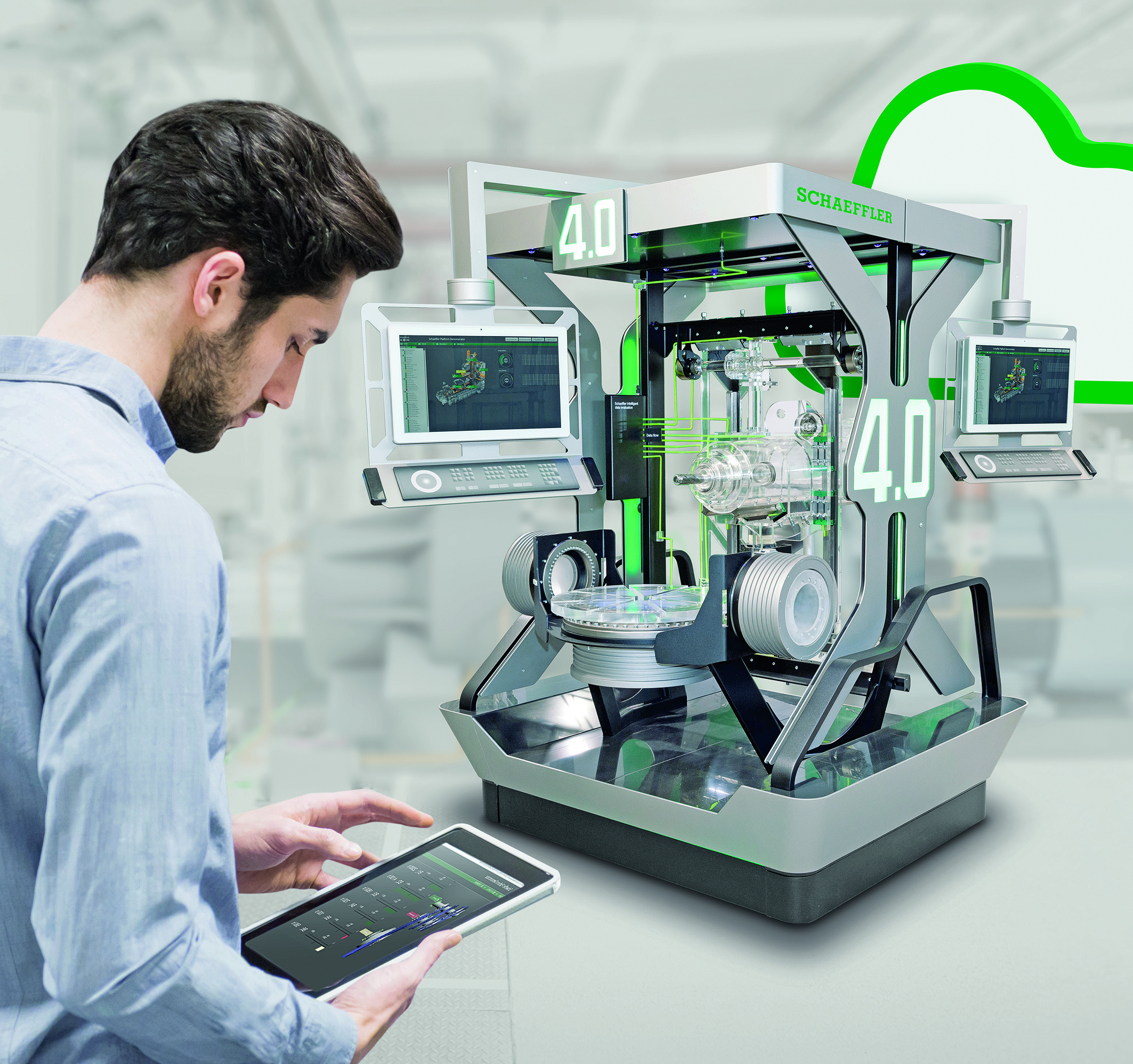 歐盟專(zhuān)員參觀(guān)舍弗勒展臺